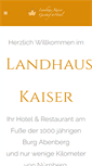 Mobile Screenshot of kaiser-landhaus.de